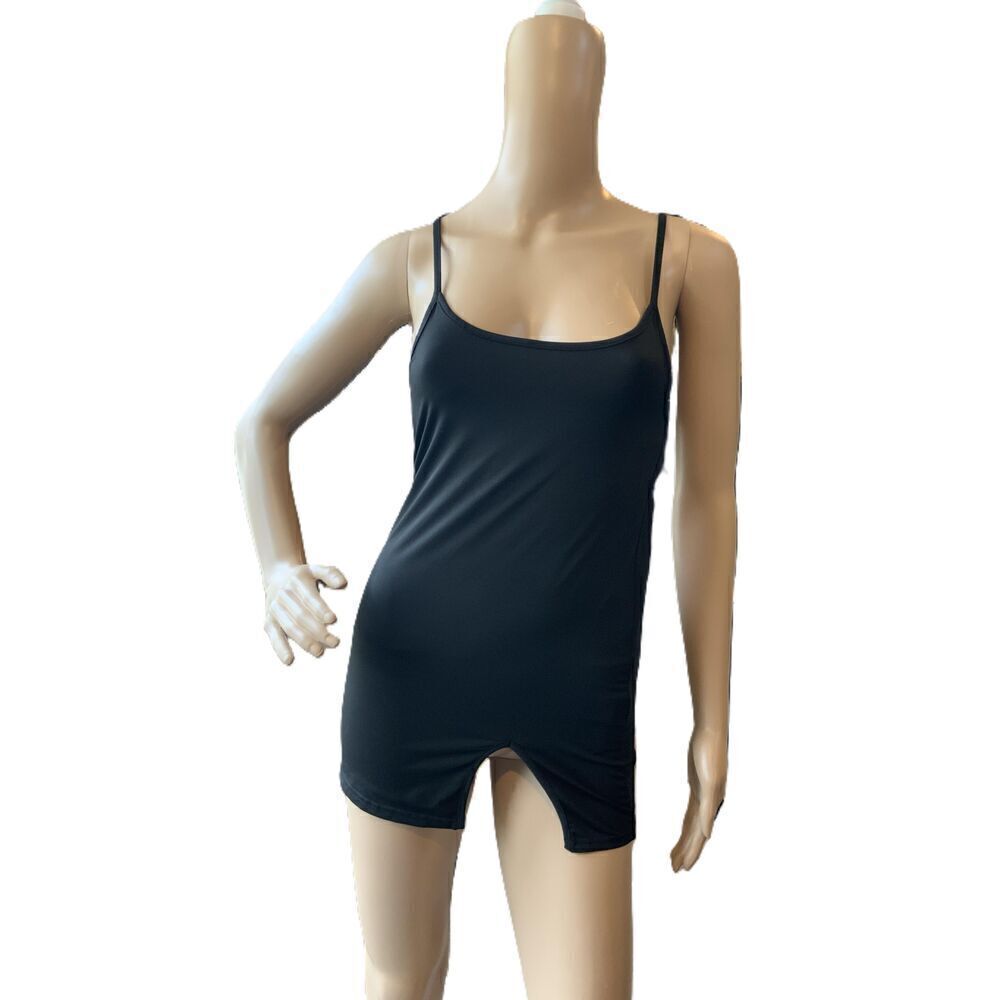 Shein Black Sleeveless Scoop Neck Solid Tank Top Size S
